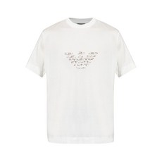 엠포리오아르마니 로고 자수 티셔츠