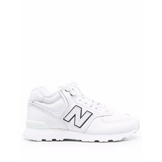 준야와타나베맨 로고 패치 가죽 로우탑 스니커즈