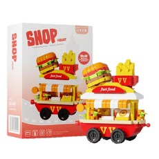 YZMY 販賣車積木, 招財進堡推車270顆粒, 1個