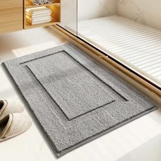 浴室吸水防滑腳墊, 1個, 灰牆,升級材質%超強吸水 50x80cm