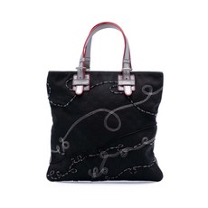 로에베 중고 2005 Anagram Beaded Jacquard tote bag