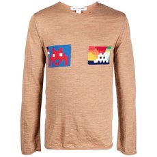 꼼데가르송셔츠 그래픽 프린트 라운드 넥 스웨터