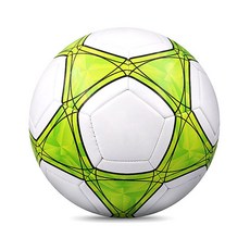 ALLPLUS 運動足球 訓練比賽用球 氣密性高 尼龍纏紗 TPU, 4號球五角星綠色(送打氣筒), 1個