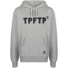 파워포더피플 로고 프린트 드로스트링 후디