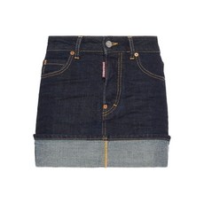 디스퀘어드2 다크 치모사 더블 레이어드 데님 미니 스커트