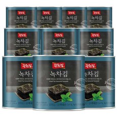 Kwang Cheon Kim 廣川海苔 罐裝調味海苔 綠茶口味, 30g, 10罐