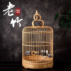 竹製鳥籠籠, 1個, 直徑33普通籠 帶配件