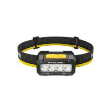 NITECORE HA19 600流明 130米 高顯性三色溫頭燈 RGB光 100度泛光 附背夾 NH2400 AA, 岩黑色, 1個