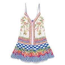 팜리오 프린트 미니 드레스