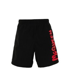 알렉산더맥퀸 맥퀸 가피티 프린트 스윔 쇼츠, 블랙계열