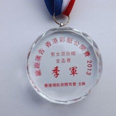 水晶獎牌學生運動會紀念創意比賽掛牌, 1個, 5釐米普通掛牌加白紙盒