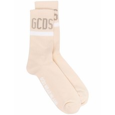 GCDS 로고 인타르시아 골지 양말