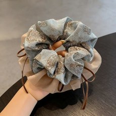BEAGLE 法式復古碎花飄帶大腸圈
