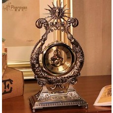 Pheroyan 復古裝飾座鐘, 費洛梵歐式鐘錶金屬座鐘客廳奢華創意典雅擺鐘仿古鐘歐式鐘錶新品