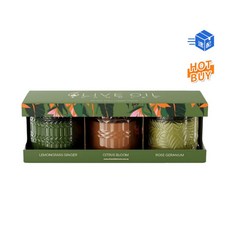 Olive Oil 香氛蠟燭禮盒 210公克 X 3件組