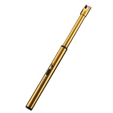 電弧打火機 脈衝點火器 USB充電 防風, 1個, 金色