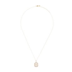 마테오 14K 옐로 골드 O 이니셜 다이아몬드 네크리스