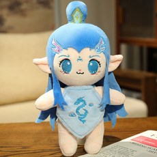 網紅哪吒公仔潮玩電影周邊毛絨公仔棉花娃娃抱枕腰靠墊椅墊坐墊, 敖龍公仔【肚兜款】,28cm