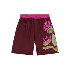 피에르루이마시아 플로럴 프린트 밴딩 웨이스트 쇼츠