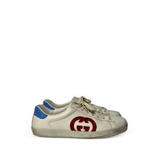 구찌 중고 에이스 인터로킹 G 레더 스니커즈