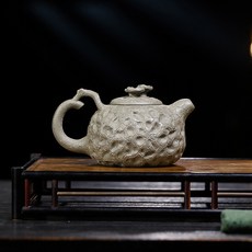 原礦青灰段泥手工靈芝供春壺 宜興紫砂茶壺, 1個, 靈芝供春壺/青灰段泥