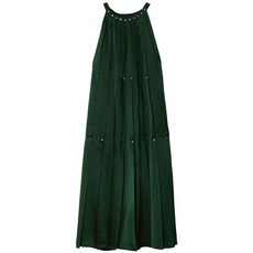 버버리 스터드 새틴 드레스