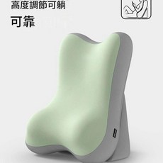 多功能床頭靠枕 護背墊, 二合 多功能趴睡枕 果綠拼色