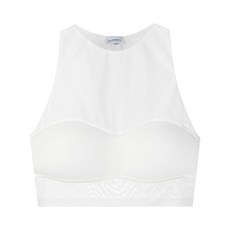 라펠라 민소매 크롭 탑