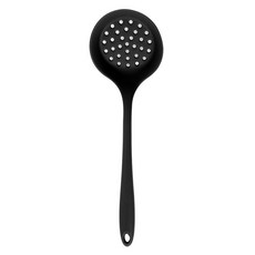 矽膠廚具套組 湯勺 鍋鏟 撈籬 廚房用品 不沾鍋適用 易清洗 雙色套裝+撈籬(黑色)+默認尺寸, 1個, 撈籬(黑色):默認尺寸