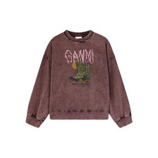 가니 그래픽 프린트 스웨트셔츠