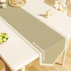 奶油ins風桌旗 簡約防水防塵長條桌布, 1個, 桉棕 防水免洗 ,32*80cm 適合0.4-0.5米的桌, 桉棕