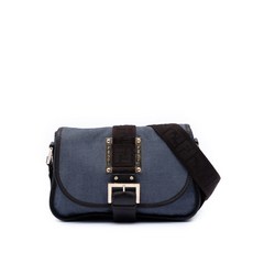 펜디 중고 2000-2010 주카 트리밍 데님 버클 플랩 크로스 백