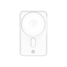 Q哥 自帶線 磁吸 行動電源 支架 10000mAh TypeC PD快充 適用 蘋果手錶 無線充電, 雪白, QKKP012
