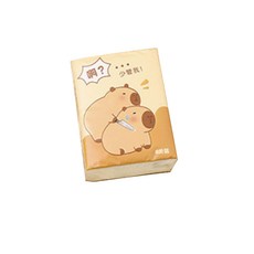 【Helena】水豚手帕紙 三層加厚便攜隨身包面紙, 卡皮巴拉手帕紙|單包|隨機, 1個, 5個裝