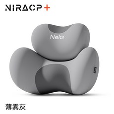 Nelar 汽車頭枕腰靠組 車用護頸枕 舒適車載靠墊, 1個, 【環繞包裹】薄霧灰✅腰靠一隻裝適用99.