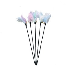 貓咪逗貓棒 羽毛鈴鐺逗貓玩具, 馬克龍配色, 1個