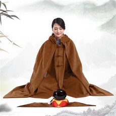 僧服 禪修服 打坐服 披風 斗篷, 1個, 駝黃色,M