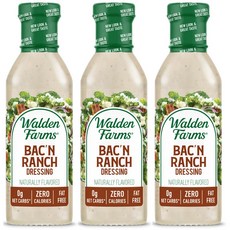 Walden Farms 培根田園沙拉醬, 3個, 355ml