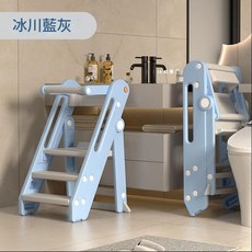 蒙氏兒童折疊學習塔 嬰兒洗漱階梯凳, 霧霾藍灰, 1個