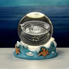海洋星空發光水晶球小夜燈 桌面擺件, 太陽系