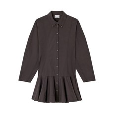 가니 버튼다운 러플 드레스