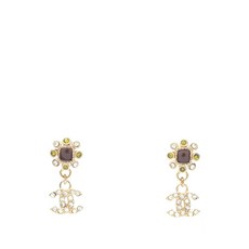 샤넬 중고 1986-1988 코코 마크 펜던트 이어링