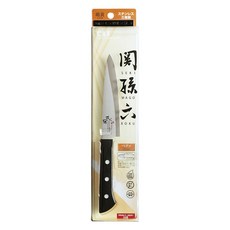KAI 貝印 関孫六 萌芽 Petty 水果刀, 1個, 銀色 + 黑色