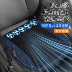 USB款汽車家用清涼坐墊 3檔風力調整 車家兩用