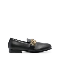 모스키노 로고 장식 가죽 로퍼