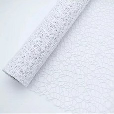 韓式提花網紗 鮮花包裝材料, 鏤空提花網【白色試用裝40釐米】