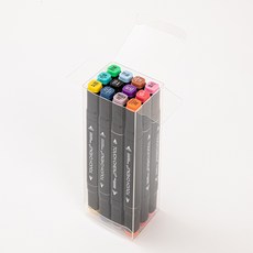 雙頭單色加量款48色80色36色60色168油性馬克筆畫筆, 1個, 12色馬克筆(PVC):如圖