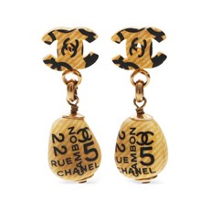 샤넬 중고 2002 CC 로고 드롭 이어링