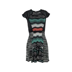 미쏘니 중고 웨이브 패턴 니트 미니 드레스