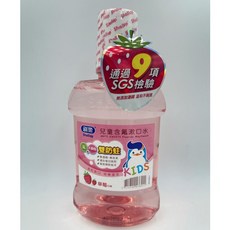 刷樂兒童含氟漱口水 草莓味 青蘋果味 500ML, 1個, 草莓